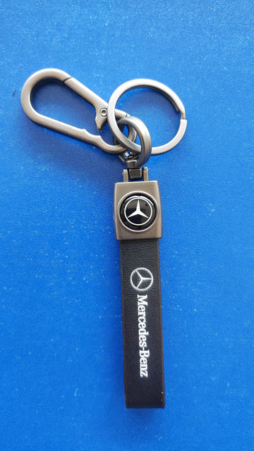 22 Mercedes-Benz Logo Keychain| Mercedes-Benz Logo Steel and Leather Keychain for Car and bikes