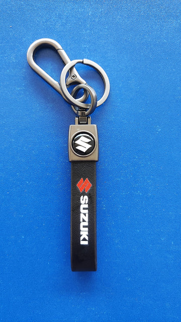 25 Suzuki Logo Keychain| Suzuki Logo Steel and Leather Keychain for Car and bikes