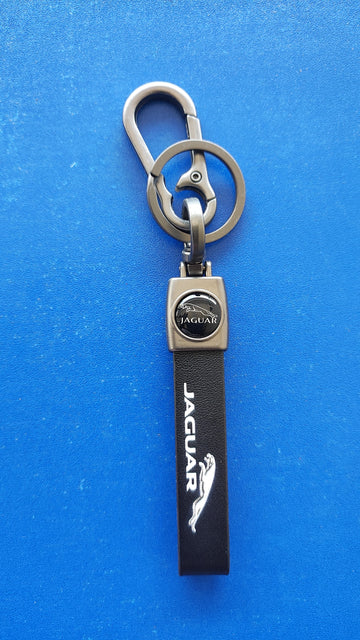 29 Jaguar Logo Keychain| Jaguar Logo Steel and Leather Keychain for Car and bikes