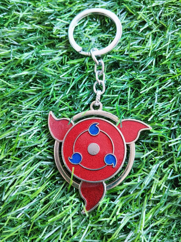 Naruto Sharingan Keychains for Kids|Mangekyo Sharingan Spinner Keychains for School bags