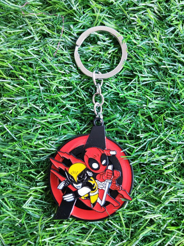 Average Deadpool and Wolverine Keychains for Kids | Deadpool and Wolverine Spinner Keychains school bags