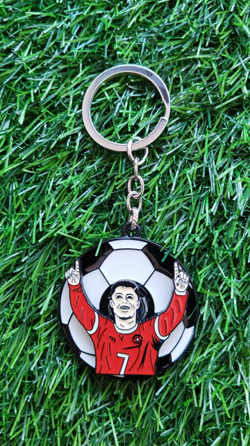 Ronaldo Keychains for Kids| Ronaldo Football keychains for school bags and pouches