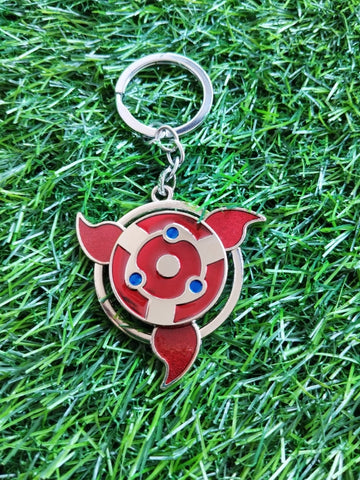 Madara Red Sharingan Keychains for Kids| Madara Uchiha Mangekyo Sharingan Eye Spinner Keychains for School bags | Shop Now