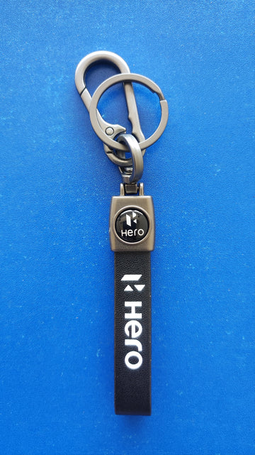 17 Hero Logo Keychain| Hero Logo Steel and Leather Keychain for Car and bikes