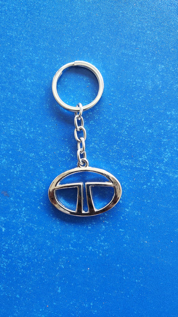 TATA Logo Keychain 01 |TATA Hyundai Silver Keychain for Car and Bikes