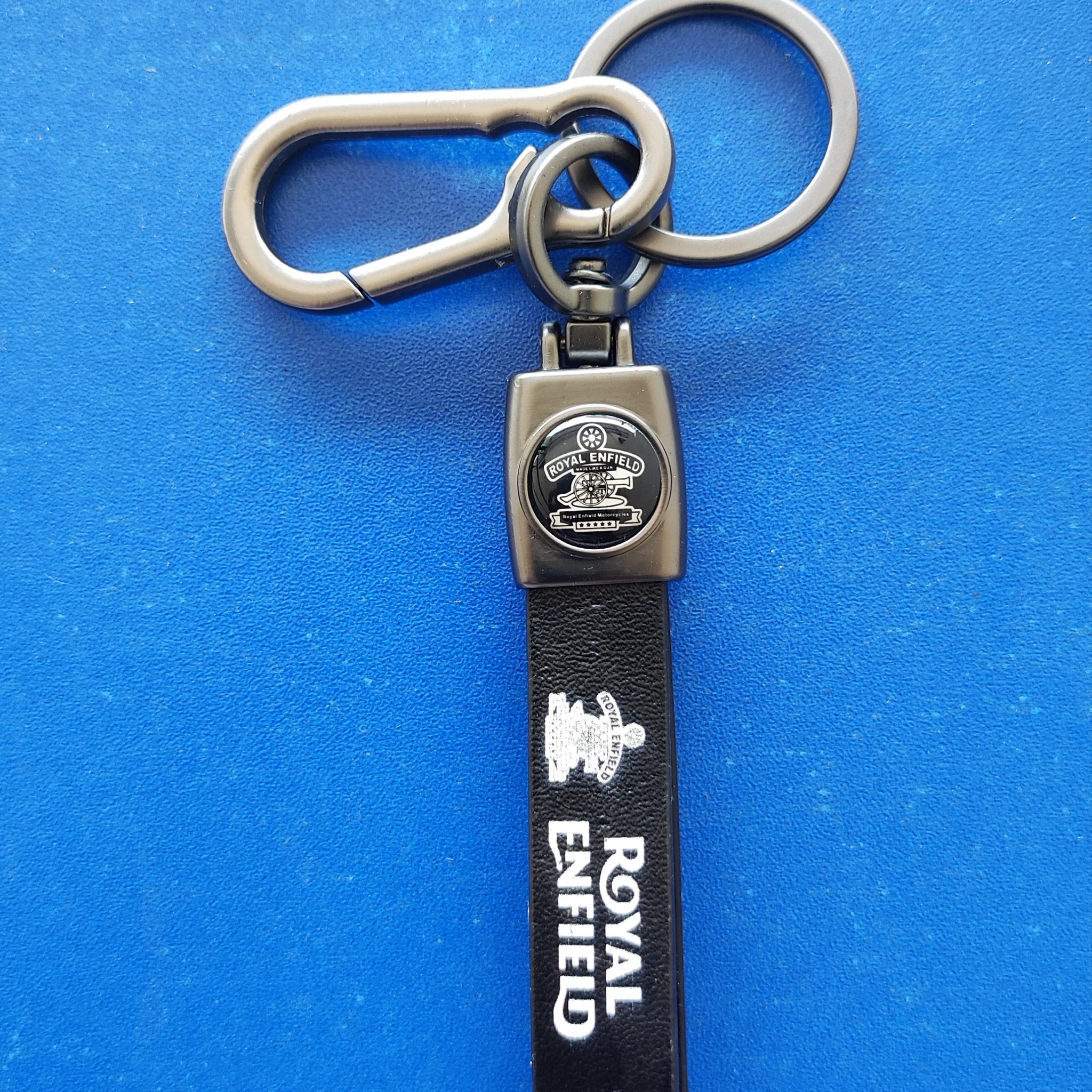 15 Royal Enfield Logo Keychain | Royal Enfield Logo Steel and Leather Keychain for Car and Bikes