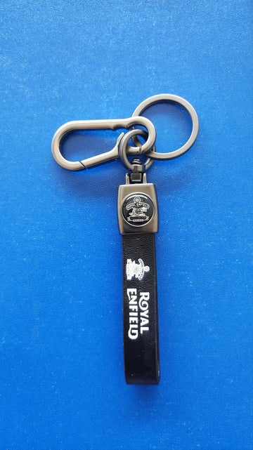 15 Royal Enfield Logo Keychain | Royal Enfield Logo Steel and Leather Keychain for Car and Bikes