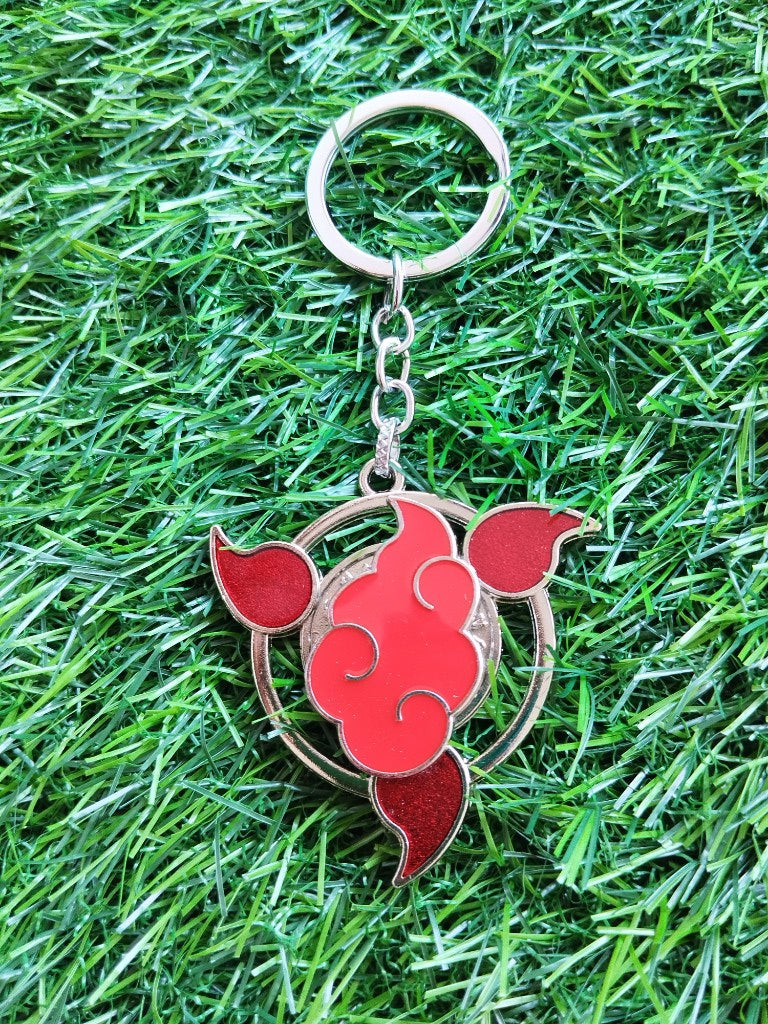 Akatsuki Sharingan Keychains for Kids|Akatsuki Symbol Spinner Keychains for School bags