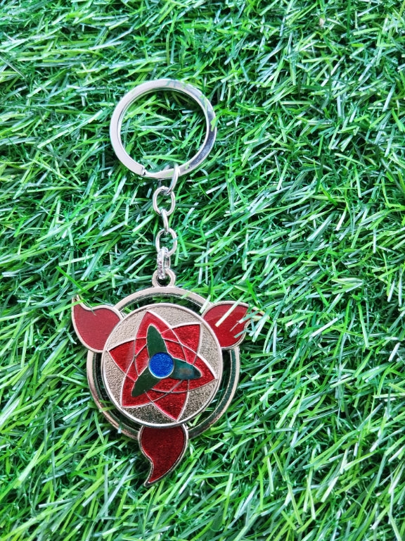 Sasuke Uchiha Sharingan Keychains for Kids|Sasuke Mangekyo Sharingan Spinner Keychains for School bags
