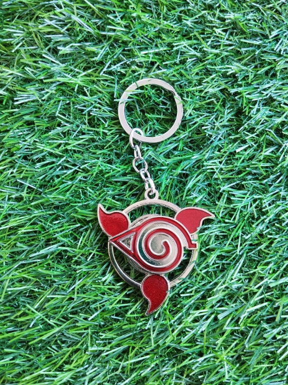 Naruto Sharingan Keychains for Kids | Leaf Village Symbol Spinner Keychains for School bags | Shop Now