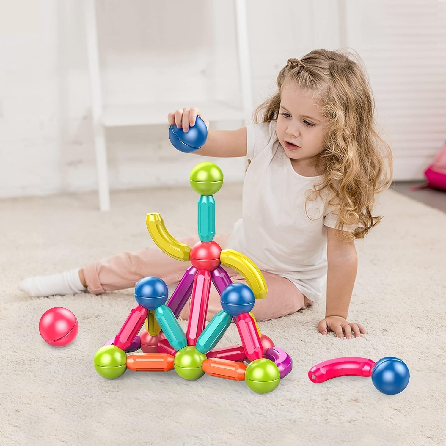 Magnetic Building Sticks for Kids | 25 Pieces Magnetic Building Bars for Kids | Shop Now