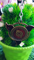 Naruto Sharingan Keychains for Kids | Leaf Village Symbol Spinner Keychains for School bags